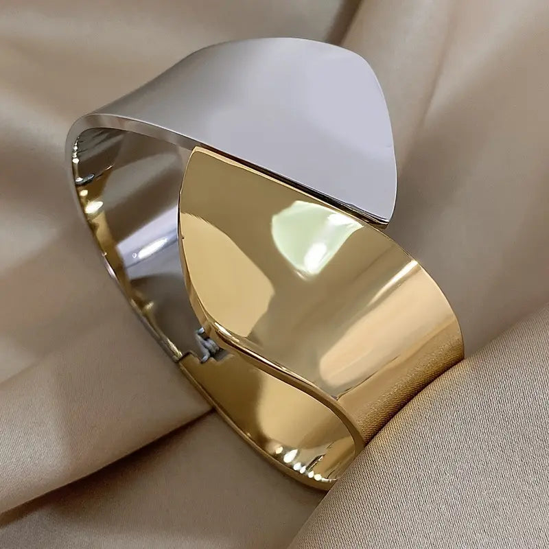 Chunky stainless steel bangle