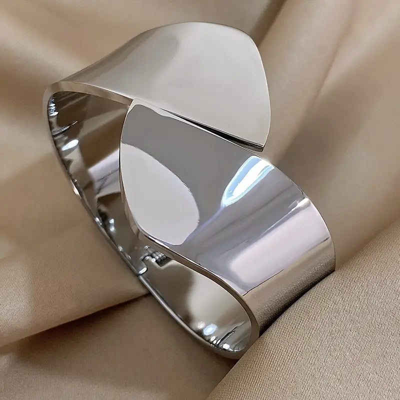 Chunky stainless steel bangle