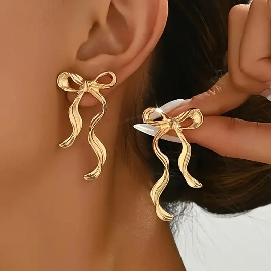 Beautiful long bow earings