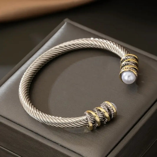 Trendy open cuff bangle