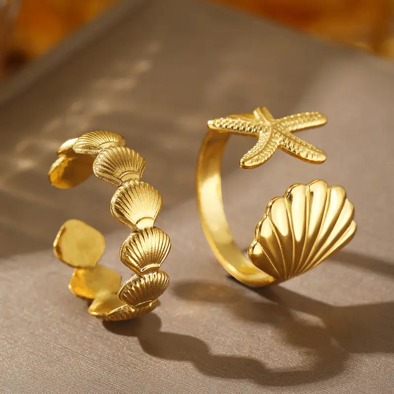 Duo Shell design rings